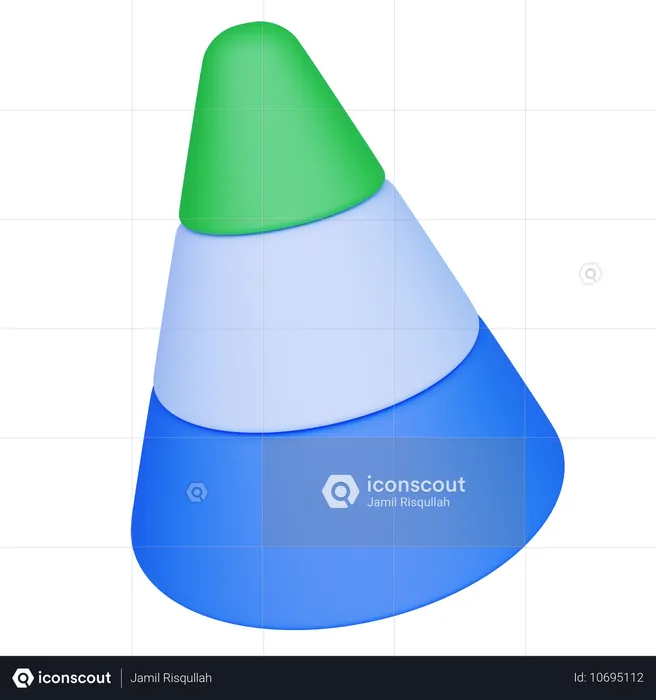 Diagrama piramidal  3D Icon