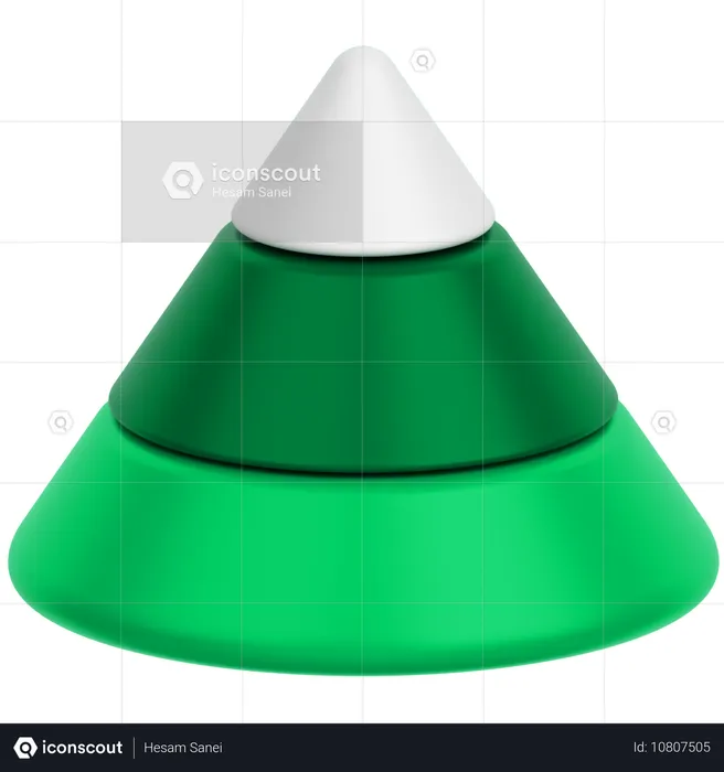 Diagrama piramidal  3D Icon