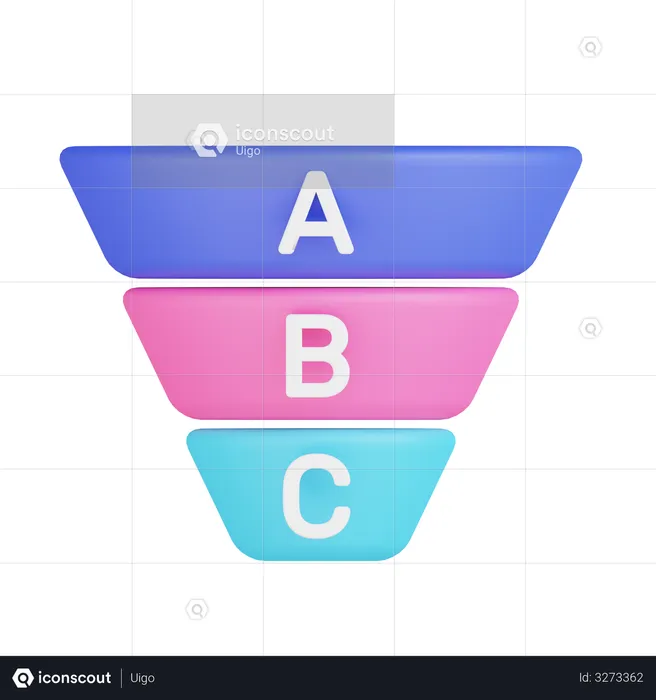 Diagrama piramidal  3D Illustration