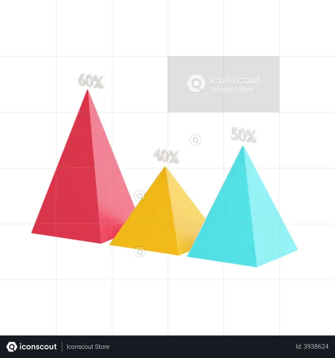 Diagrama piramidal  3D Illustration