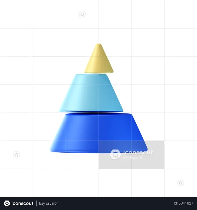 Diagrama piramidal  3D Icon