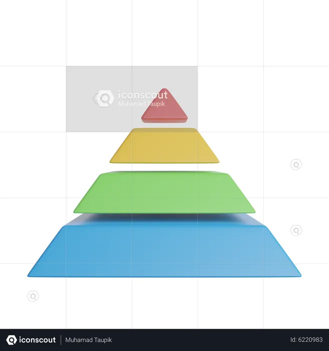 Diagrama piramidal  3D Icon