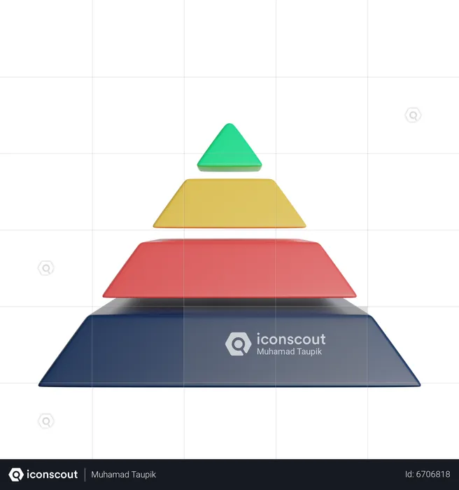 Gráfico de pirâmide  3D Icon