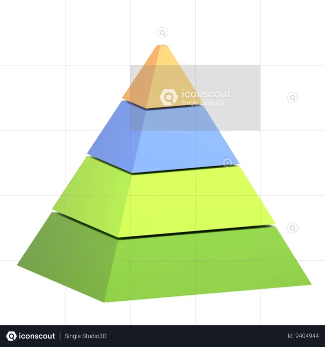 Gráfico Pirâmide2  3D Icon