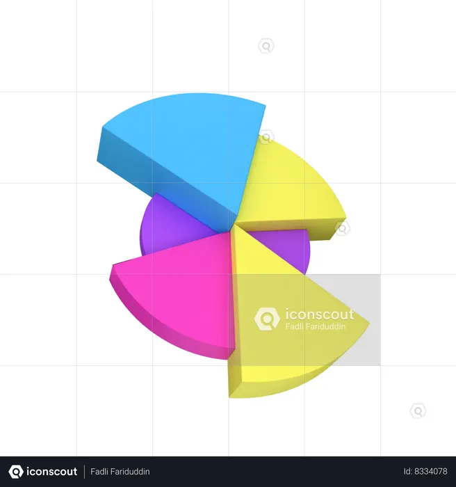 Gráfico de rayos solares  3D Icon