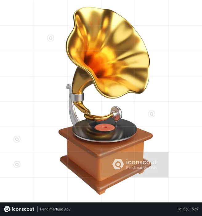 Gramophone  3D Icon