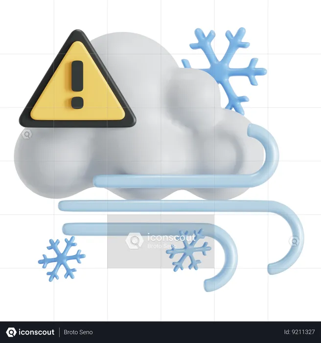 Gran tormenta de nieve  3D Icon