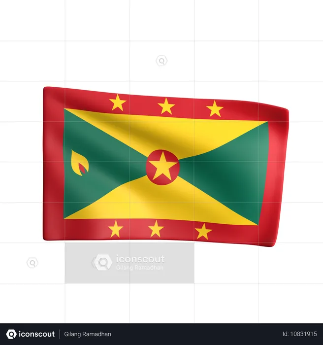 Granada Flag 3D Icon