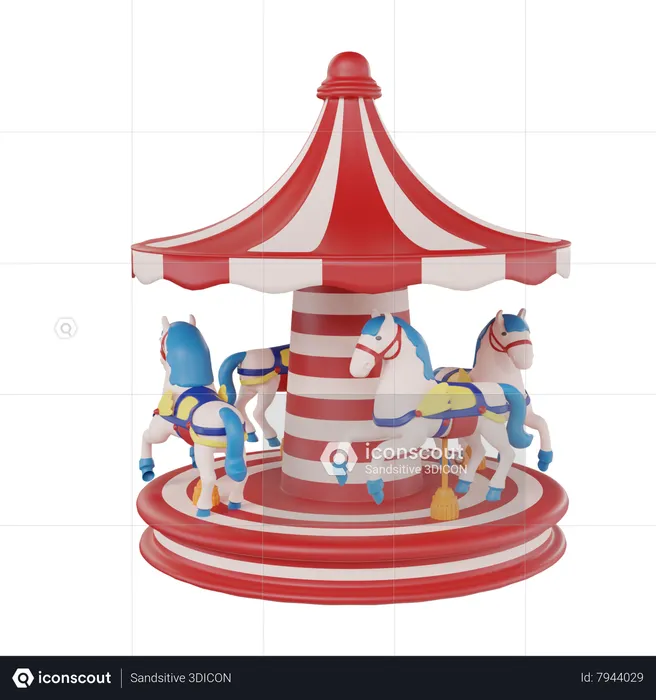 Grand Carousel  3D Icon