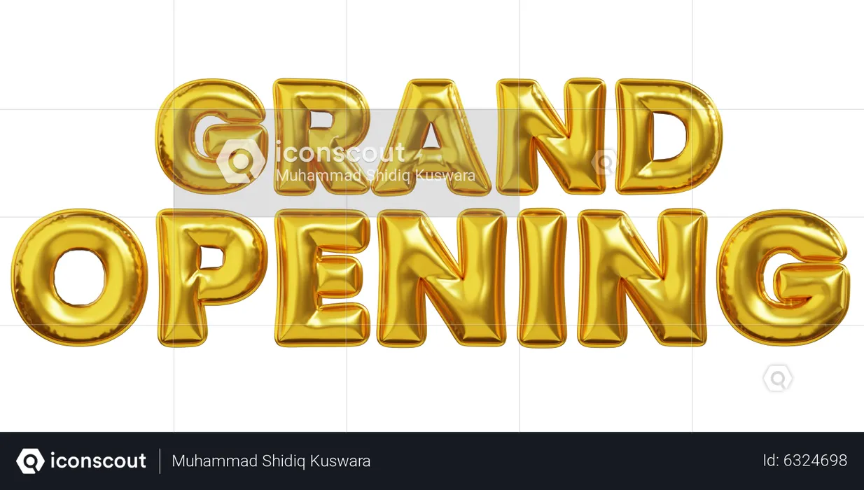 Grand Opening Announcement  3D Icon