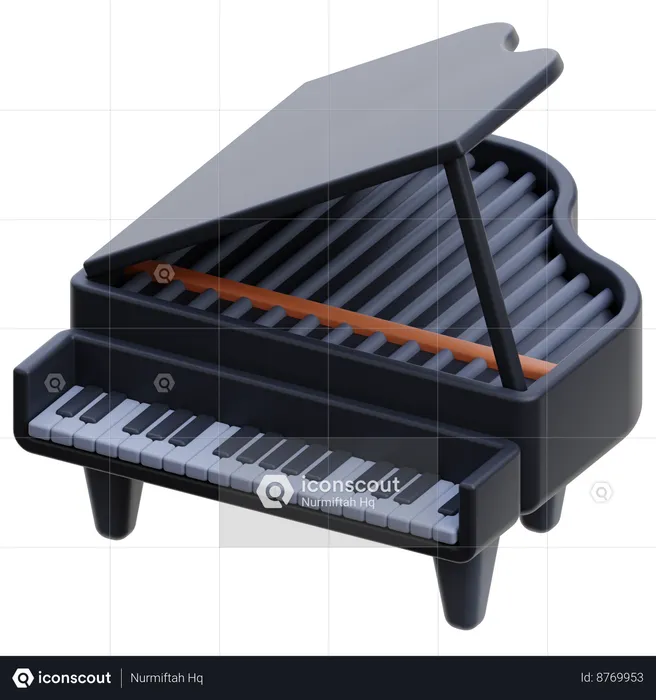 Grand Piano  3D Icon