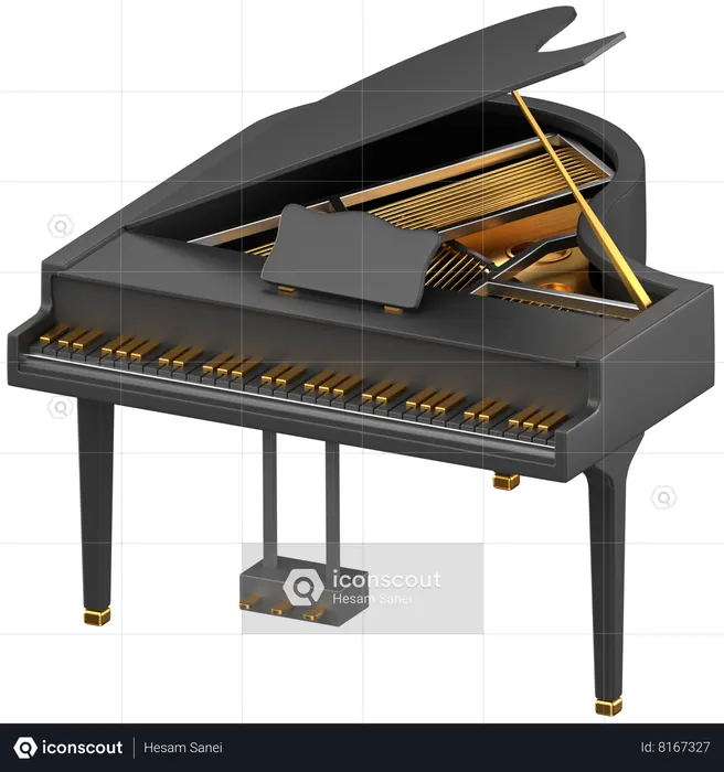 Grand Piano  3D Icon