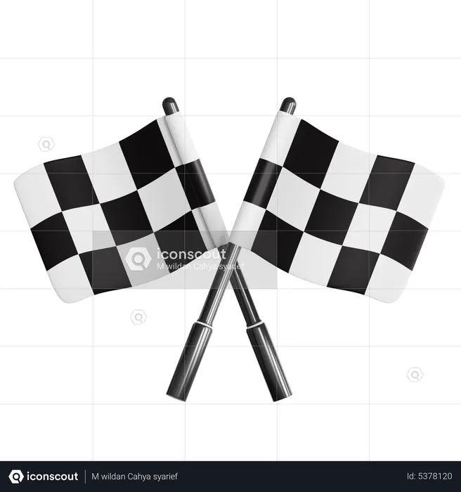 Grand Prix Flag  3D Icon