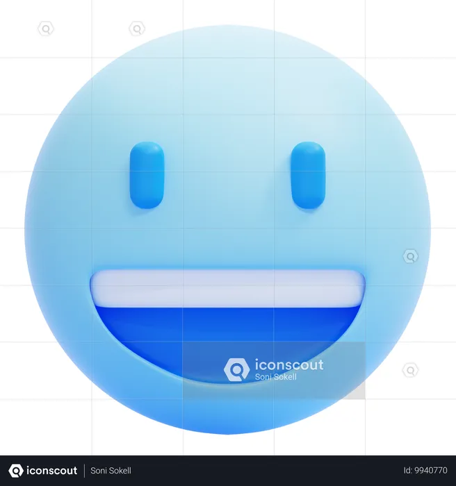 Emoji grand sourire Emoji 3D Icon