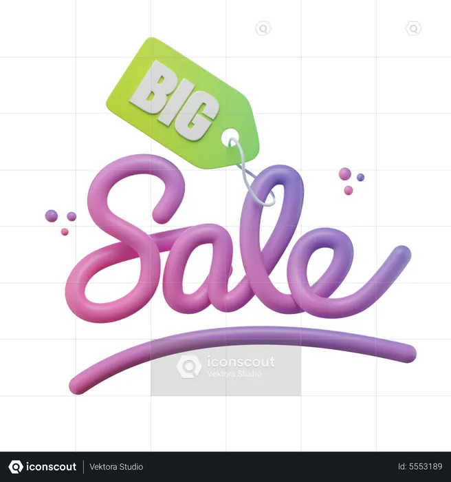 Promotion de grandes ventes  3D Icon