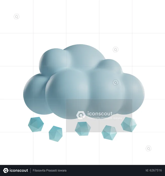 Tempo de granizo  3D Icon