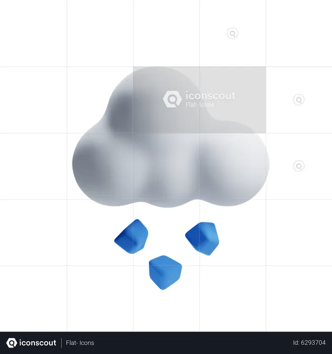 Tempo de granizo  3D Icon