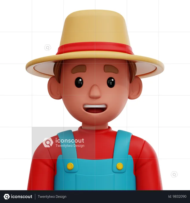 Agricultor  3D Icon