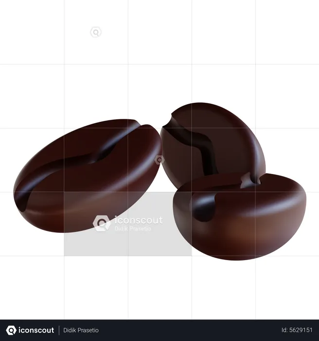 Grãos de café  3D Icon