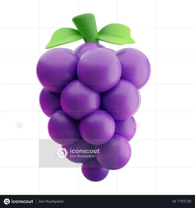 Grape  3D Icon