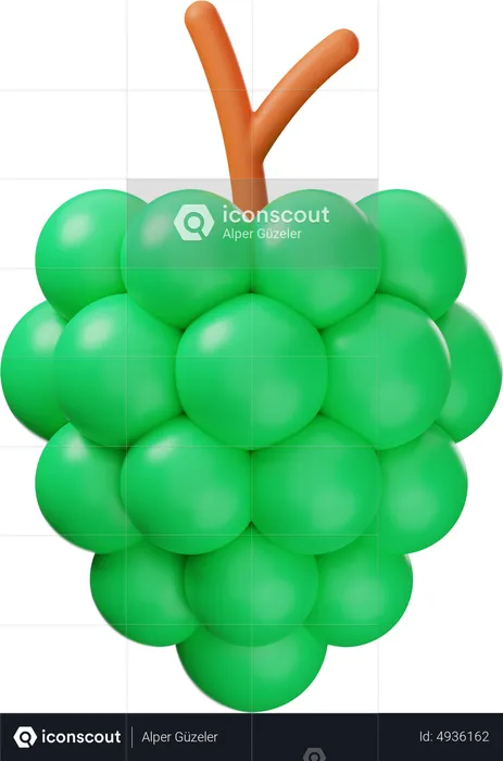 Grape  3D Icon