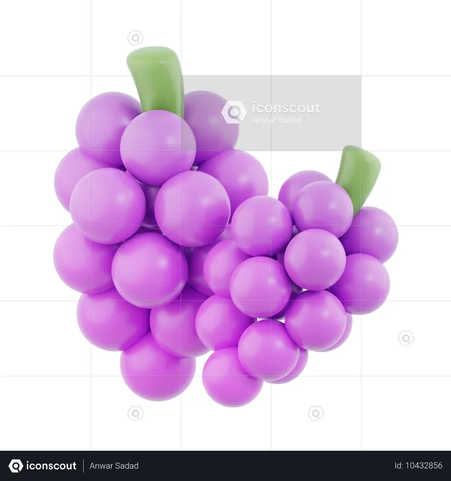 Grape  3D Icon