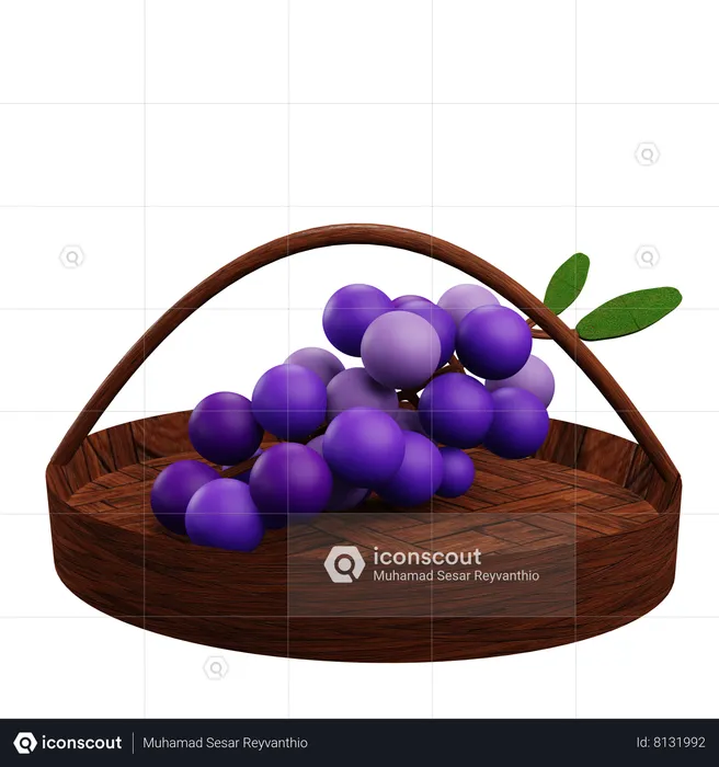 Grape Basket  3D Icon