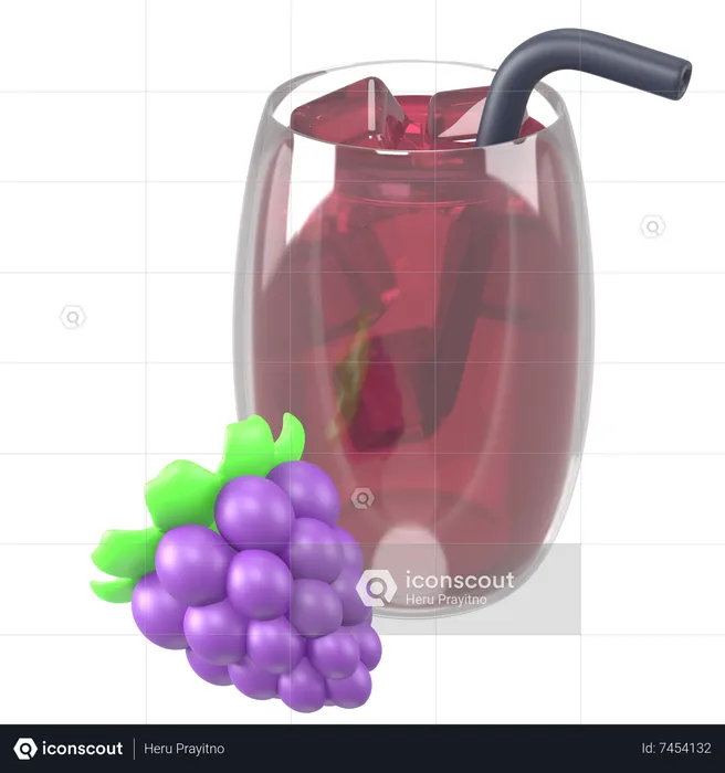 Grape Juice  3D Icon