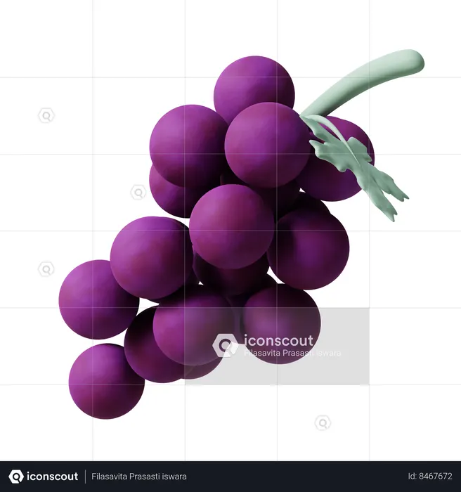 Grapes  3D Icon