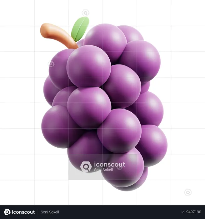 Grapes  3D Icon