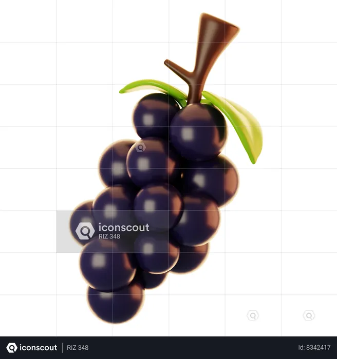 Grapes  3D Icon