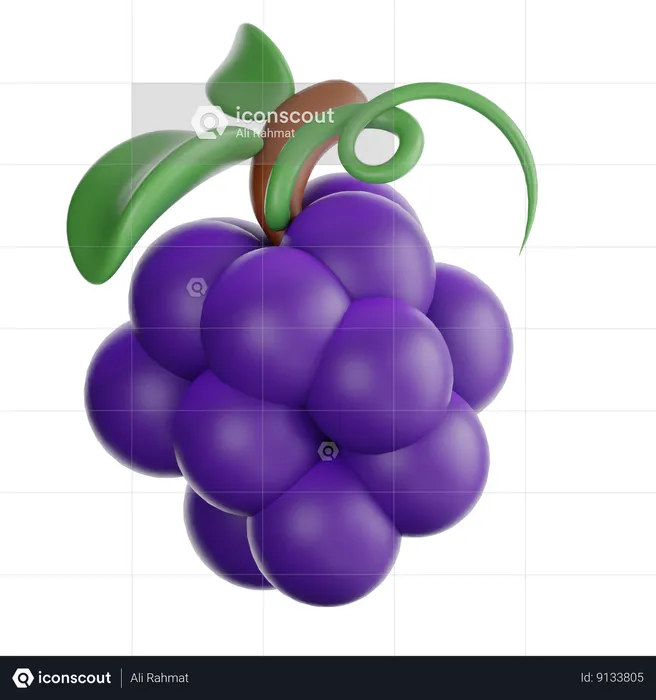 Grapes  3D Icon