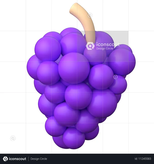 Grapes  3D Icon