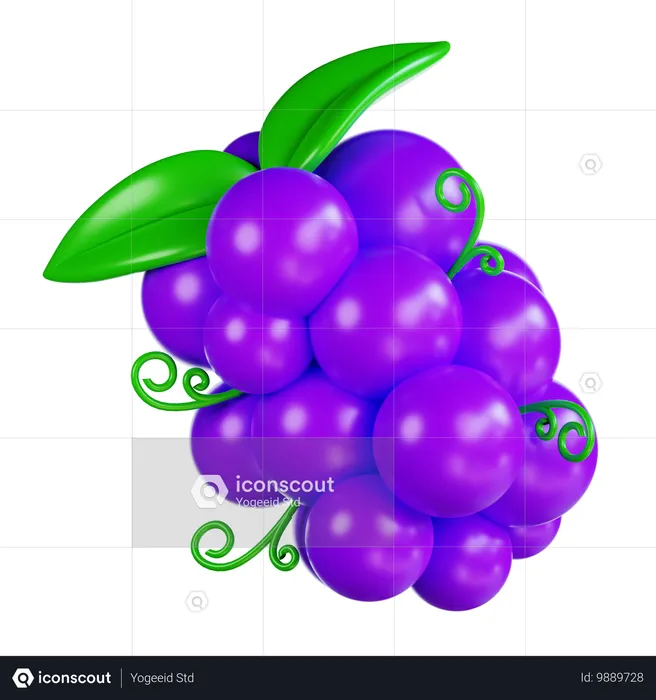 Grapes  3D Icon