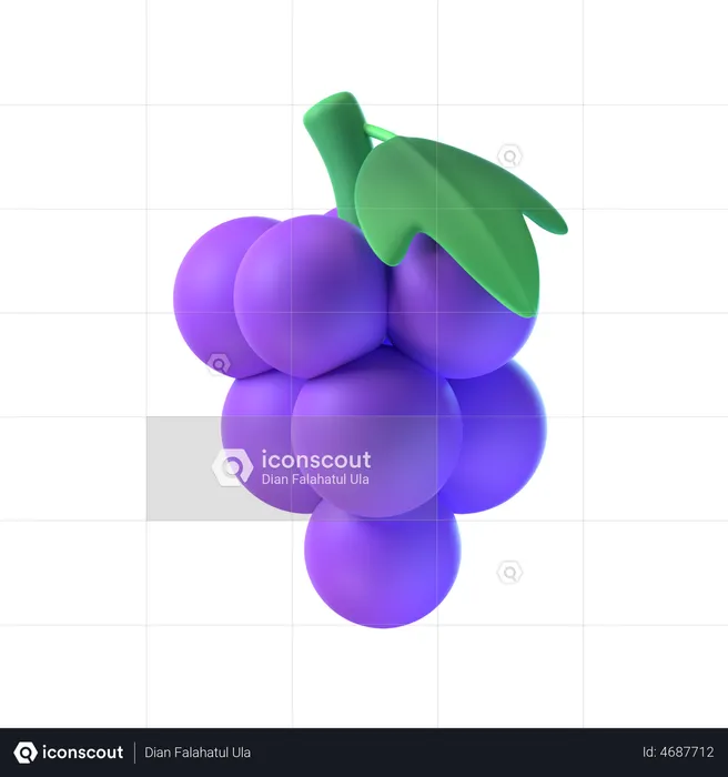 Grapes  3D Illustration