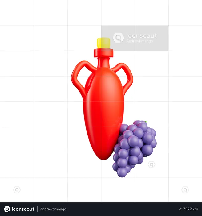 Grapes Juice  3D Icon