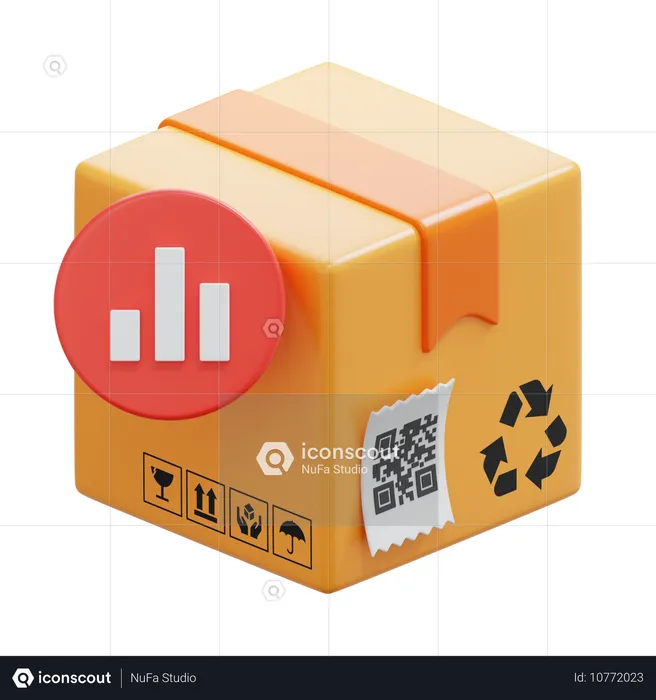 Graph Bar Box  3D Icon