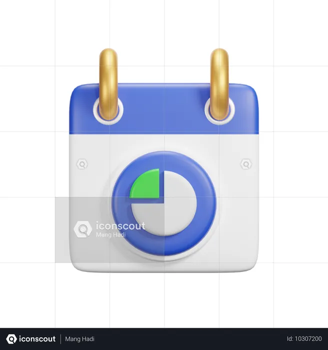 Graph Calendar  3D Icon