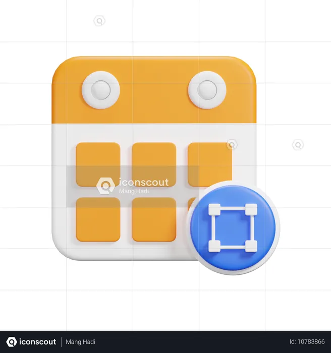 Graph Calendar  3D Icon