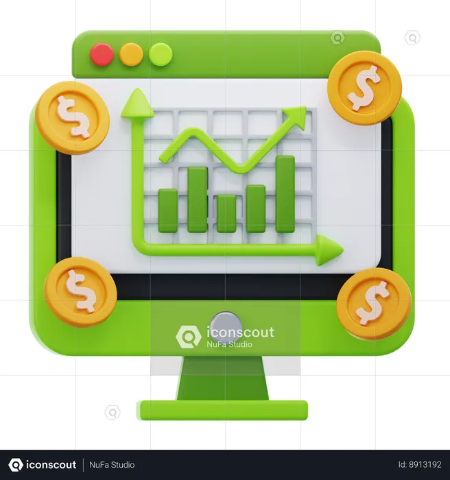 GRAPH CHART  3D Icon