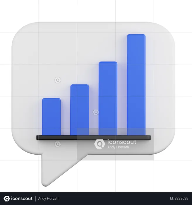 Graph Chat  3D Icon