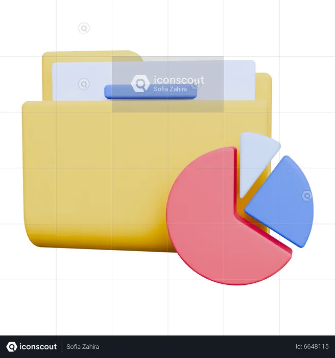 Graph Folder  3D Icon