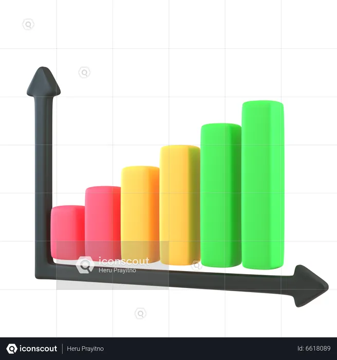 Graph Growth  3D Icon