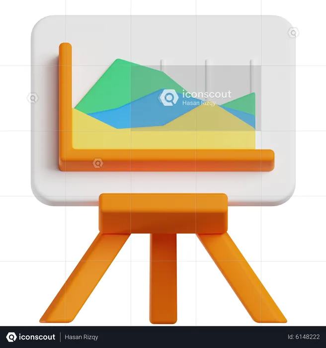 Graph Presentation  3D Icon