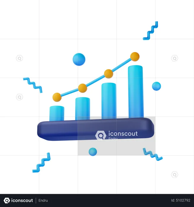 Graph Statistic  3D Icon