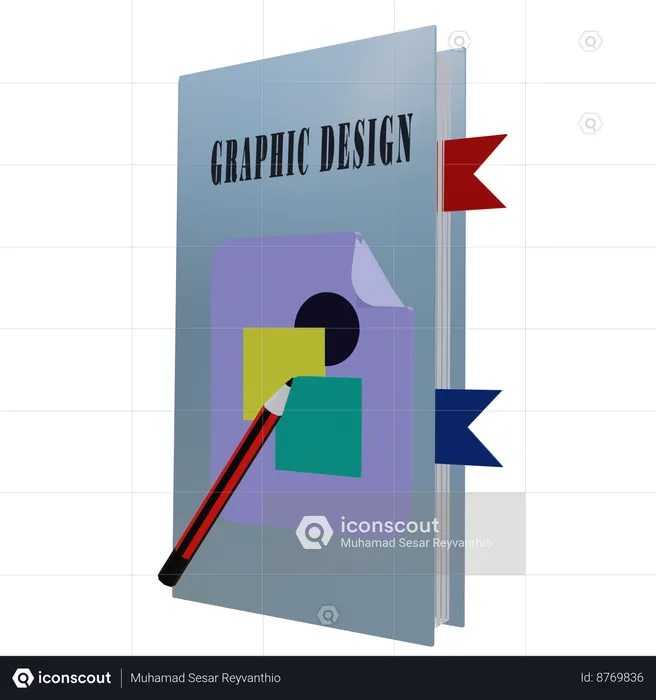 Graphic Design Book  3D Icon