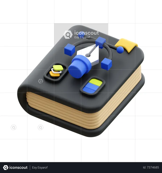 Graphic Design Book  3D Icon