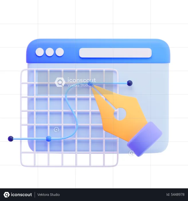 Graphic Design Website  3D Icon