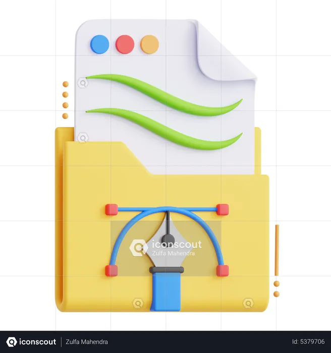 Graphic Folder  3D Icon