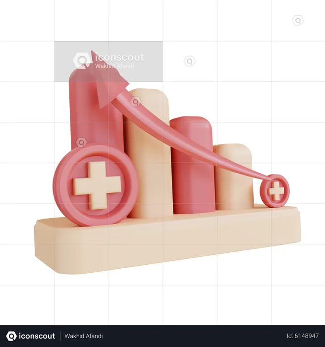 Graphic Of Rising Health  3D Icon